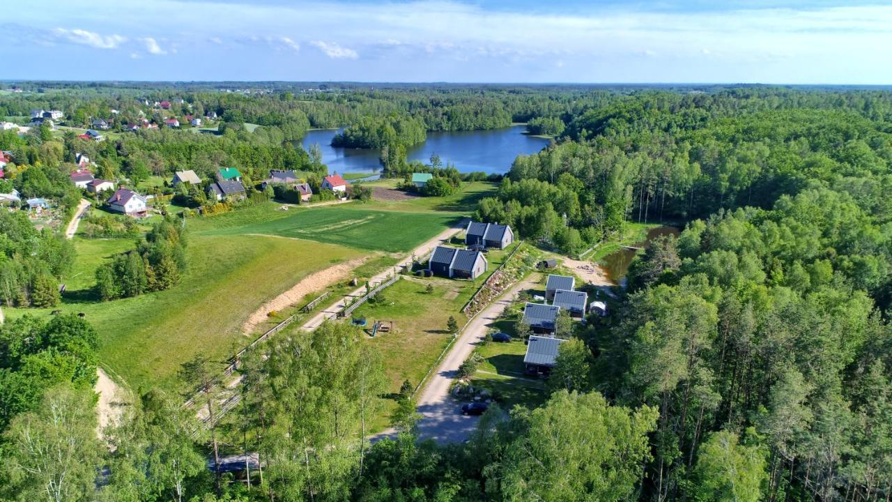 Osada Skoczkowo Komfortowe Domki Z Jacuzzi Nad Jeziorem- Sauna- Balia- Prywatny Staw Wedkarski Podiazy Luaran gambar
