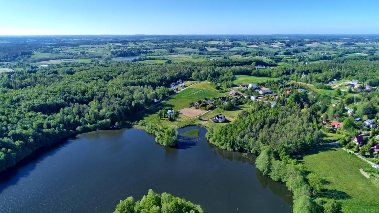 Osada Skoczkowo Komfortowe Domki Z Jacuzzi Nad Jeziorem- Sauna- Balia- Prywatny Staw Wedkarski Podiazy Luaran gambar