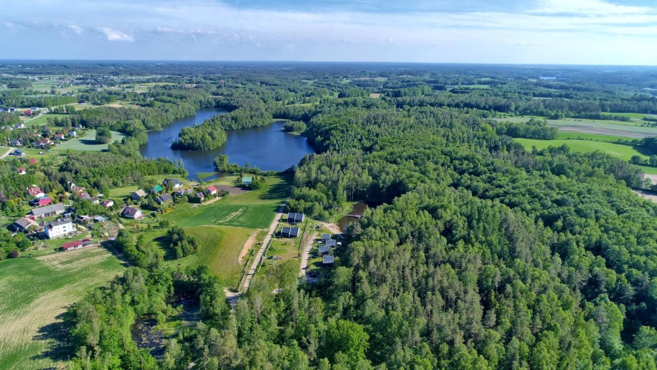 Osada Skoczkowo Komfortowe Domki Z Jacuzzi Nad Jeziorem- Sauna- Balia- Prywatny Staw Wedkarski Podiazy Luaran gambar