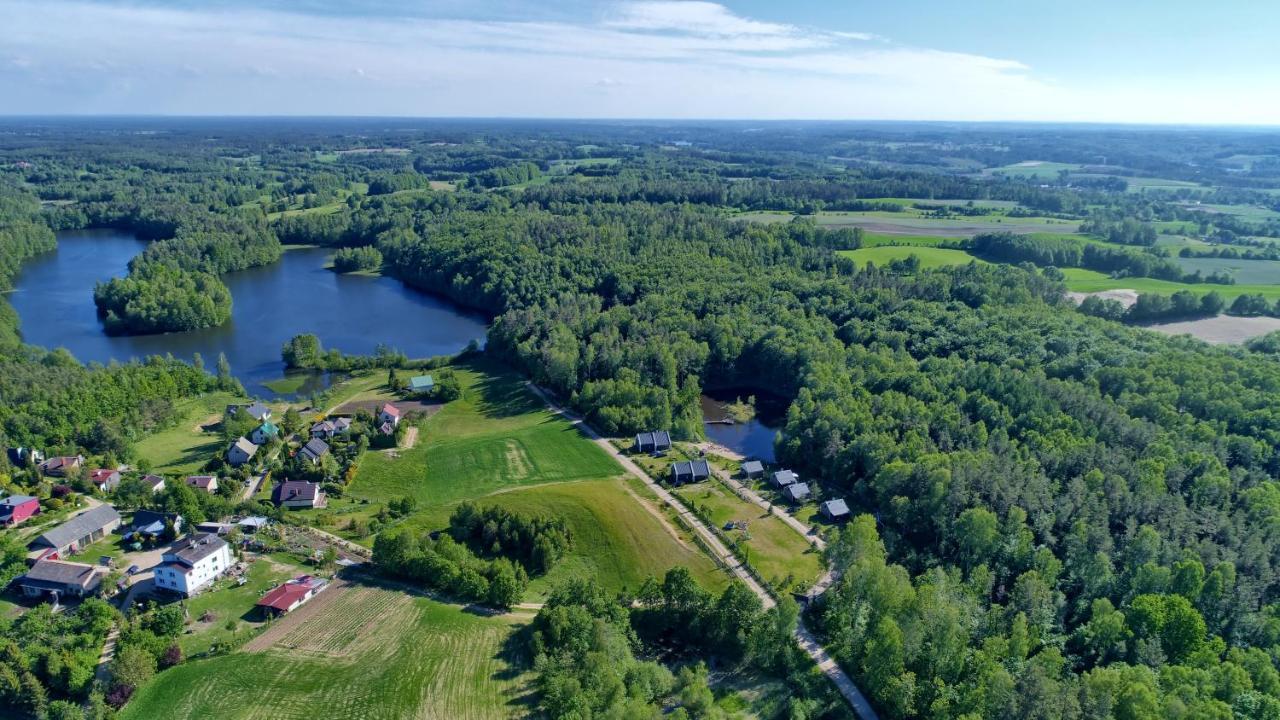 Osada Skoczkowo Komfortowe Domki Z Jacuzzi Nad Jeziorem- Sauna- Balia- Prywatny Staw Wedkarski Podiazy Luaran gambar